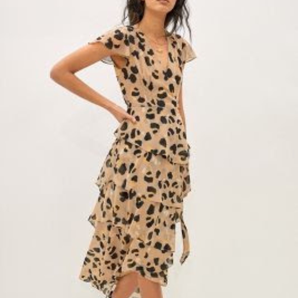 LEOPARD WRAP MAXI DRESS